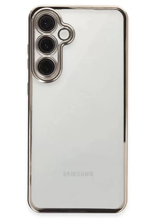 Newface Samsung Galaxy S24 Fe Kılıf Lensli Silikon - Titanyum Gri