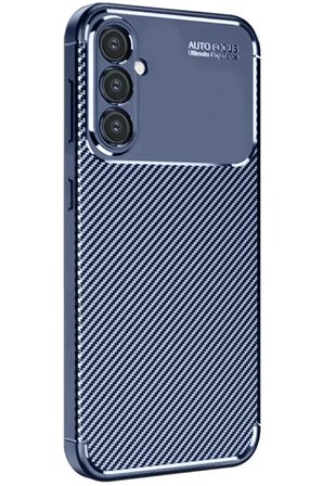 Newface Samsung Galaxy A16 5G Kılıf Auto Focus Karbon Kapak - Lacivert