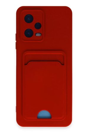 Newface Redmi Note 12 4G Kılıf Kelvin Kartvizitli Silikon - Kırmızı