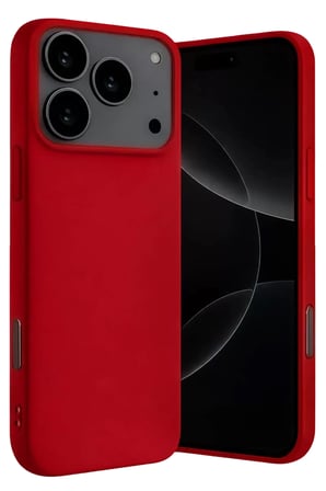 Newface İphone 17 Pro Max Nano İçi Kadife Silikon - Kırmızı