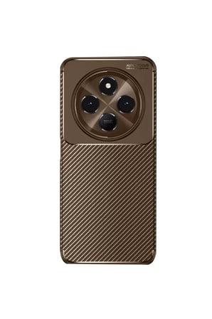 Newface Redmi 14C Kılıf Auto Focus Karbon Kapak - Kahverengi