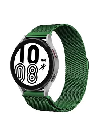 Newface Samsung Galaxy Watch 4 Metal Mıknatıslı Kordon - Haki Yeşil