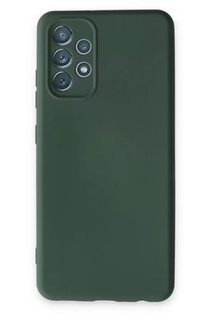 Newface Samsung Galaxy A13 4G Kılıf Nano İçi Kadife Silikon - Koyu Yeşil