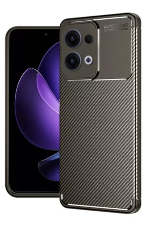 Newface Reno 13 Pro Kılıf Auto Focus Karbon Kapak - Kahverengi