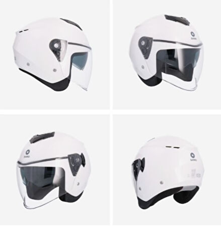 SHIRO KASK100286 JET&OFC IBIZA M.C_L SUNVIZOR BEYAZ