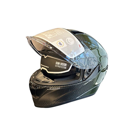 SHIRO 2006 S04 KASK FC CARBON SV XL 6162 YEŞİL GÜNEŞ GÖZLÜĞÜ VİZÖRLÜ