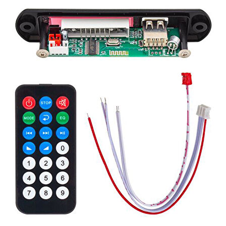 M515 OTO TEYP USB/SD/MIC/BLUETOOTH KUMANDALI MİKROFONLU OTO TEYP ÇEVİRİCİ DİJİTAL PLAYER BOARD