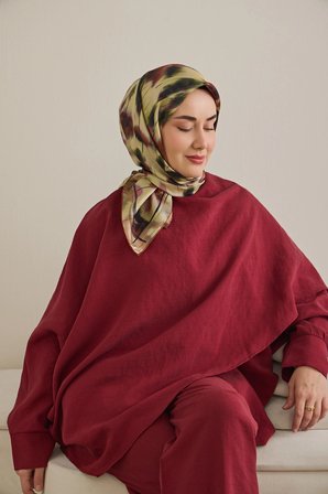 Silk Home Twill İpek Desenli Eşarp 11502