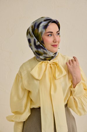 Silk Home Twill İpek Desenli Eşarp 11502