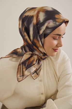 Silk Home Twill İpek Desenli Eşarp 11502