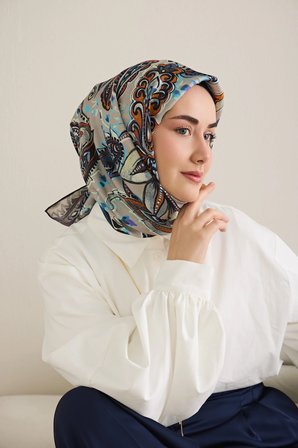 Silk Home Twill İpek Desenli Eşarp 11504
