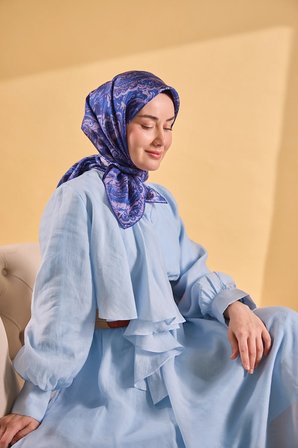 Silk Home Twill İpek Desenli Eşarp 11519
