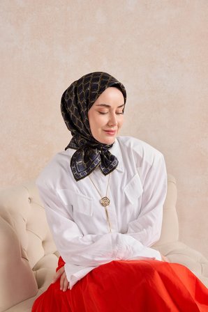 Silk Home Twill İpek Desenli Eşarp 11521