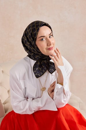 Silk Home Twill İpek Desenli Eşarp 11521