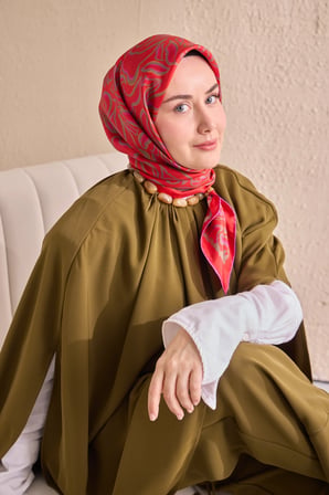 Silk Home Twill İpek Desenli Eşarp 11522