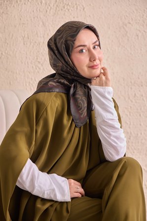 Silk Home Twill İpek Desenli Eşarp 11522
