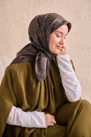 Silk Home Twill İpek Desenli Eşarp 11522