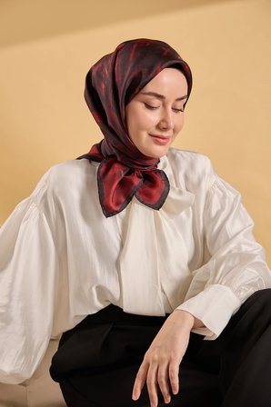 Silk Home Twill İpek Desenli Eşarp 11527