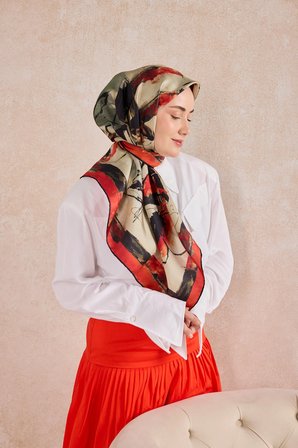 Silk Home Twill İpek Desenli Eşarp 11529