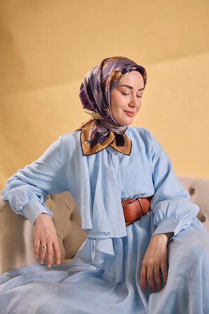 Silk Home Twill İpek Desenli Eşarp 11529