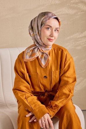 Silk Home Twill İpek Desenli Eşarp 11534