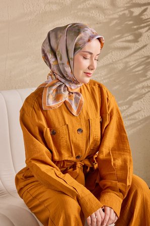 Silk Home Twill İpek Desenli Eşarp 11534