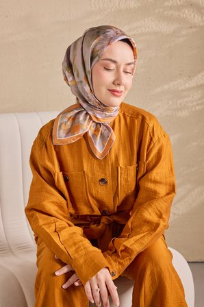 Silk Home Twill İpek Desenli Eşarp 11534