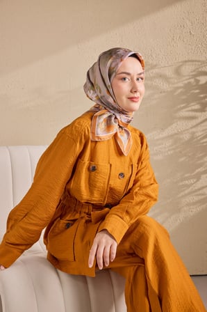 Silk Home Twill İpek Desenli Eşarp 11534