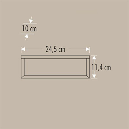 Bahçe Led Aplik Cunda Modern IP44 3200K 30W