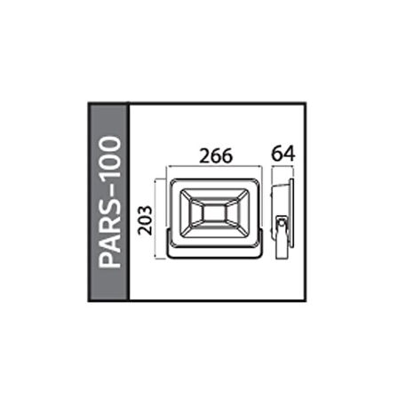 Projektör Led Pars 100W 6400K