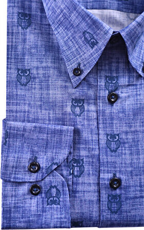 Erkek Dijital Baskı %100 Pamuk Gömlek