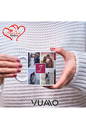 Kişiye Özel 7 Fotoğraflı, İsimli ve Tarihli Kupa Bardak - Resim Baskılı Hediye Kupa Bardağı