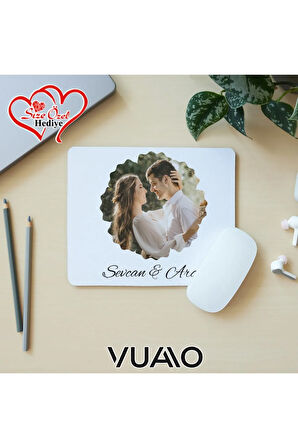 Kişiye Özel Fotoğraflı ve İsimli Mouse Pad 21x17 cm, Kaymaz Taban - Resim Baskılı Mousepad