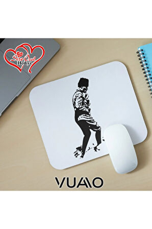 Kişiye Özel İsimli ve Mustafa Kemal Atatürk Temalı İmzalı Mouse Pad 21x17 cm - Baskılı Mousepad