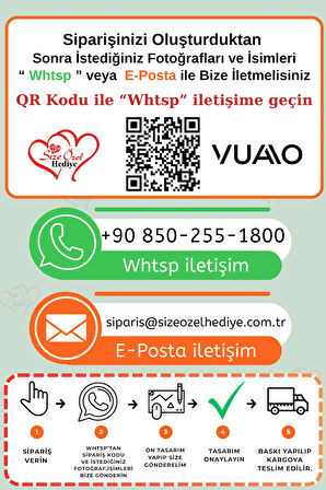 Kişiye Özel Fotoğraflı ve İsimli Kupa Bardak