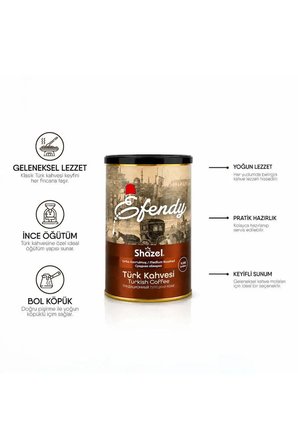 Efendy Türk Kahvesi | Silindir Teneke Kutu 250Gr | Geleneksel Orta Kavrulmuş