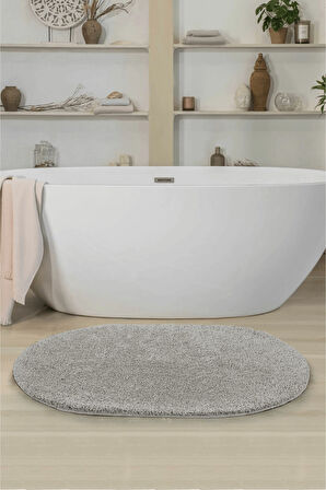 Soft Shaggy Doğal Kaymaz Taban Oval Halı 80x120 - 100x150 - 120x180