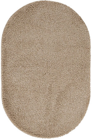 Soft Shaggy Doğal Kaymaz Taban Oval Halı 80x120 - 100x150 - 120x180