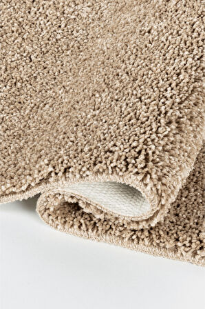 Soft Shaggy Doğal Kaymaz Taban Oval Halı 80x120 - 100x150 - 120x180