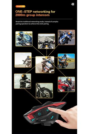 Shark-08 Motosiklet Kaskı Bluetooth Kulaklık 8 Kişi Grup Bağlantılı İnterkom Kask Kulaklığı Motorcycle Helmet Bluetooth Headset İntercom