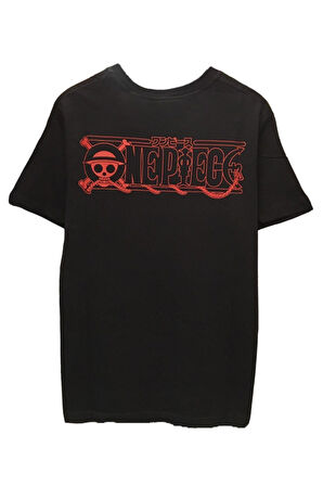 Unisex Anime One Piece Sırt Baskılı Tişört
