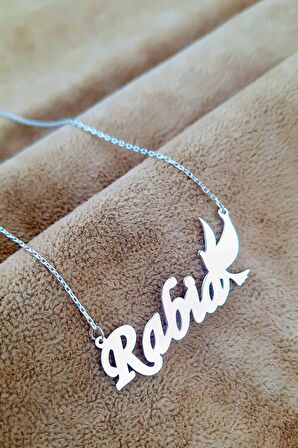 925 Ayar Gümüş Isimli Güvercin Kolye