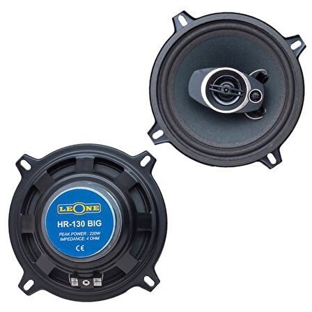 LEONE HR-130 13 CM 220 WATT 110 WATT RMS 3 YOLLU 2Lİ TAKIM KUTULU HOPARLÖR