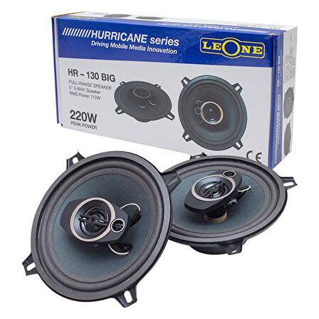 LEONE HR-130 13 CM 220 WATT 110 WATT RMS 3 YOLLU 2Lİ TAKIM KUTULU HOPARLÖR