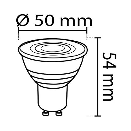 Led Çanak Ampul Mercekli 7W GU10 3200K