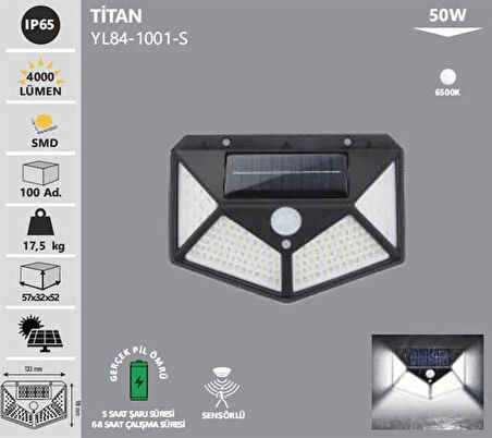 Solar Titan Aplik 6500K 50W