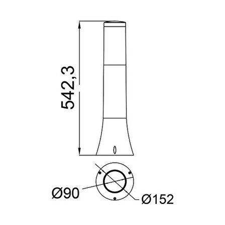 Bahçe Armatürü Siyah E27 Orkide-2