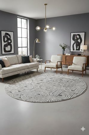 Kaymaz Tabanlı Kesme  Salon Koridor Mutfak Yatak Odası Halısı 3012 GRİ