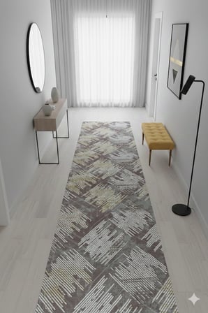 Kaymaz Tabanlı Kesme  Salon Koridor Mutfak Yatak Odası Halısı 3020 KAHVE