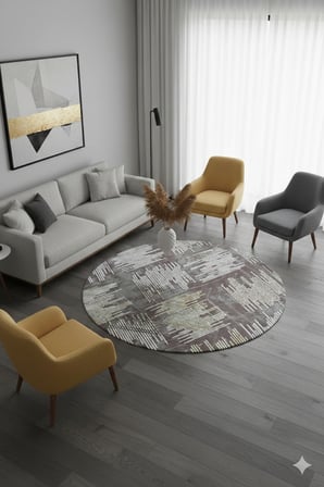 Kaymaz Tabanlı Kesme  Salon Koridor Mutfak Yatak Odası Halısı 3020 KAHVE